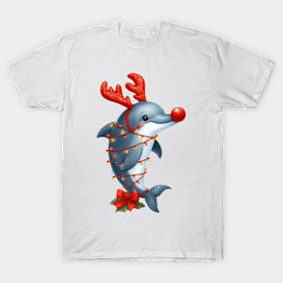 Christmas Red Nose Dolphin T-Shirt